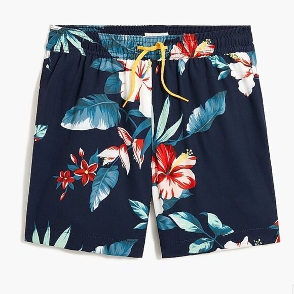 Toddler J.Crew Hibiscus Swim Shorts - Picture 1 of 4